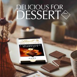 Lindt Excellence Caramelised Hazelnut Dark Chocolate Bar 100g - gallery image 3