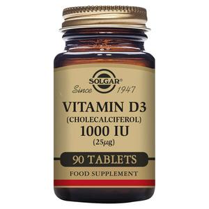 Solgar Vitamin D Cholecalciferol 1000 IU Tablets x90