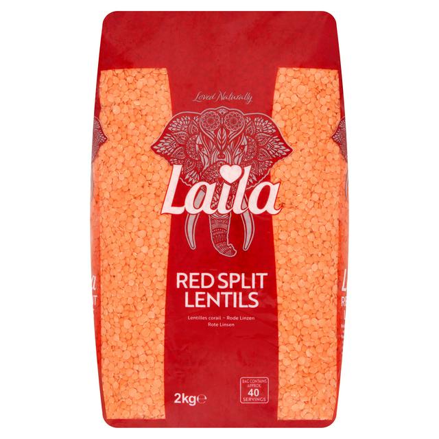 Laila Red Split Lentils 2kg - gallery image 1