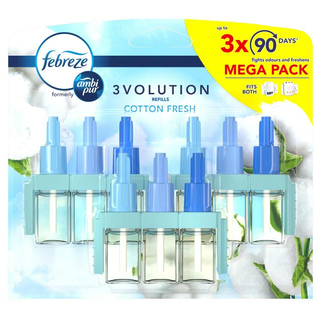 Febreze 3Volution Cotton Fresh Air Freshener Plug In Refill Triple Pack  3x20ml