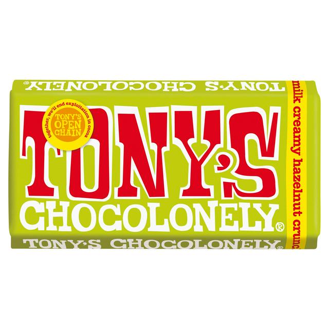 Tony's Chocolonely Fairtrade Milk Creamy Hazelnut Crunch 180g - gallery image 1