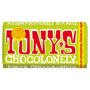 Tony's Chocolonely Fairtrade Milk Creamy Hazelnut Crunch 180g