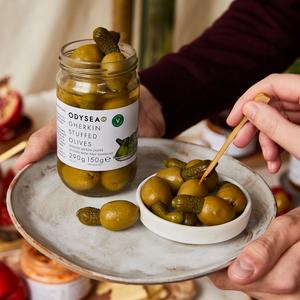 Odysea Gherkin Stuffed Olives 290g (150g*) - gallery image 2