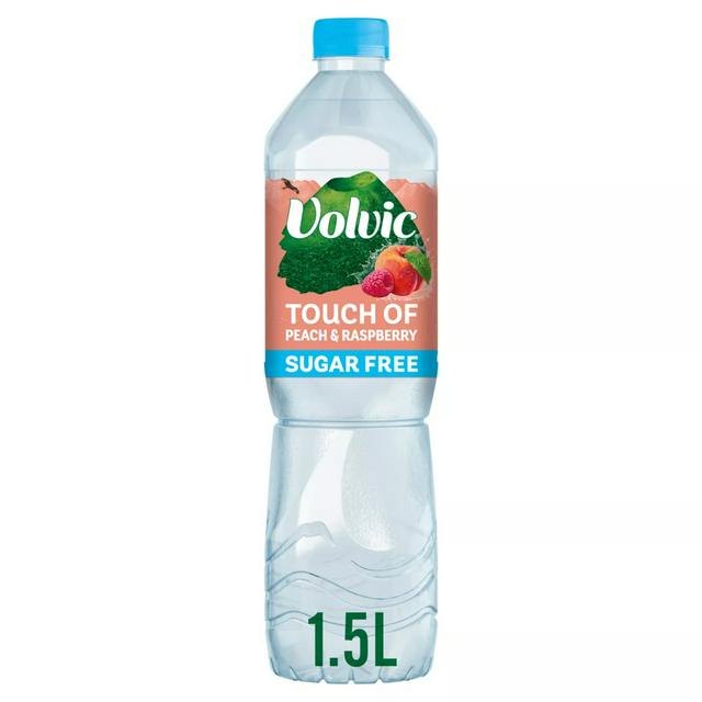 Volvic Touch of Fruit Sugar Free Peach & Raspberry Flavoured Water 1.5L - gallery image 1