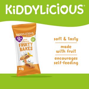Kiddylicious Peach & Banana Fruity Bakes Baby Snacks 6x22g - gallery image 2