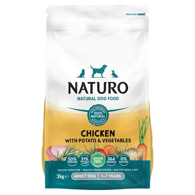 Naturo Natural Adult Dog Food Chicken with Potato & Vegetables 1-7 Years 2kg - gallery image 1