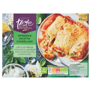 Sainsbury's Spinach Ricotta Cannelloni, Taste the Difference Ready Meal For 1 400g