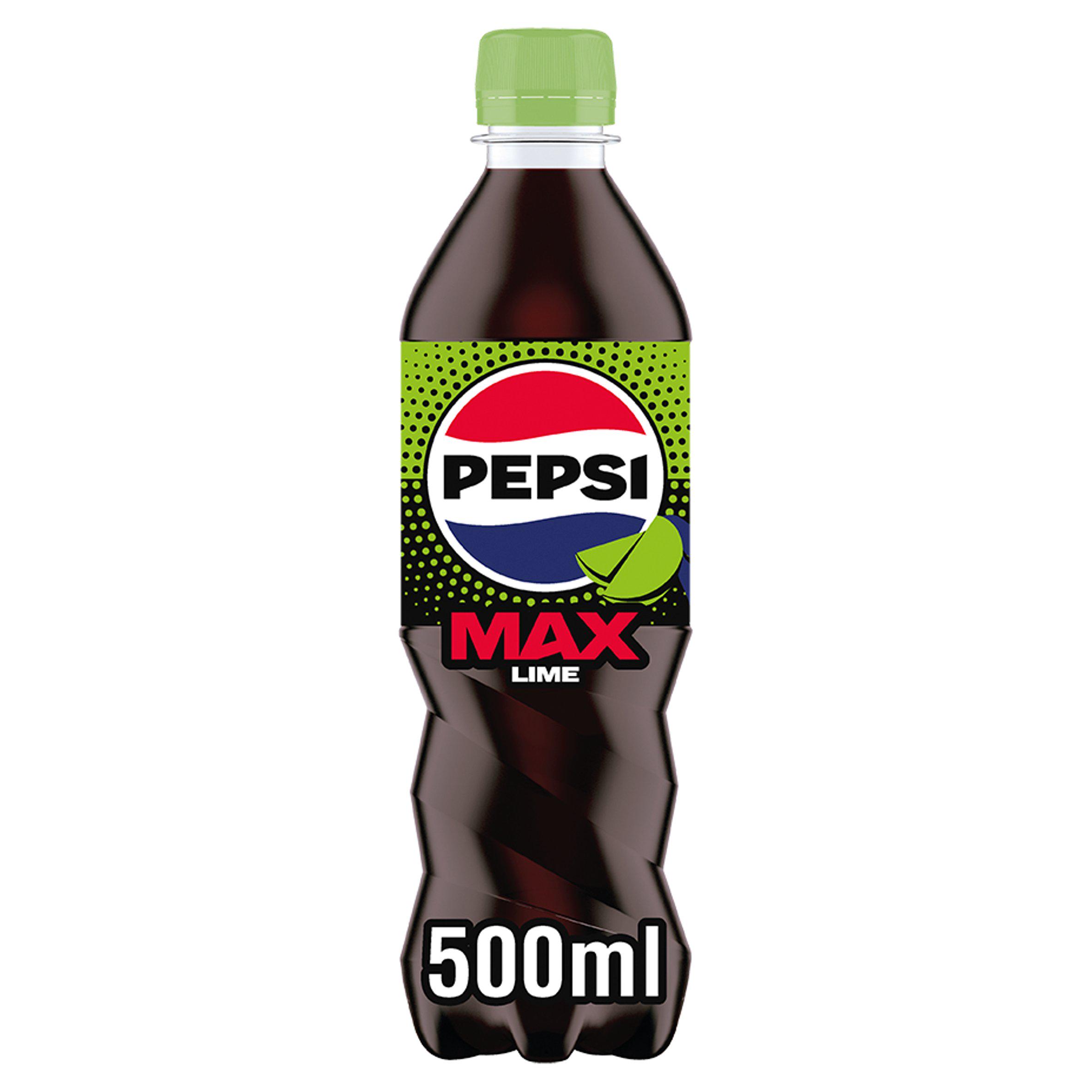 Pepsi Max No Sugar Lime Cola Soft Drink 500ml