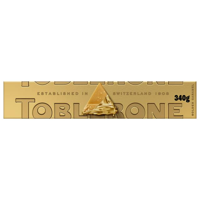 Toblerone Golden Caramel with Honey & Almond Nougat Bar 360g - gallery image 1