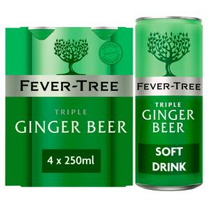 Fever-Tree Light Ginger Beer 4X250ml