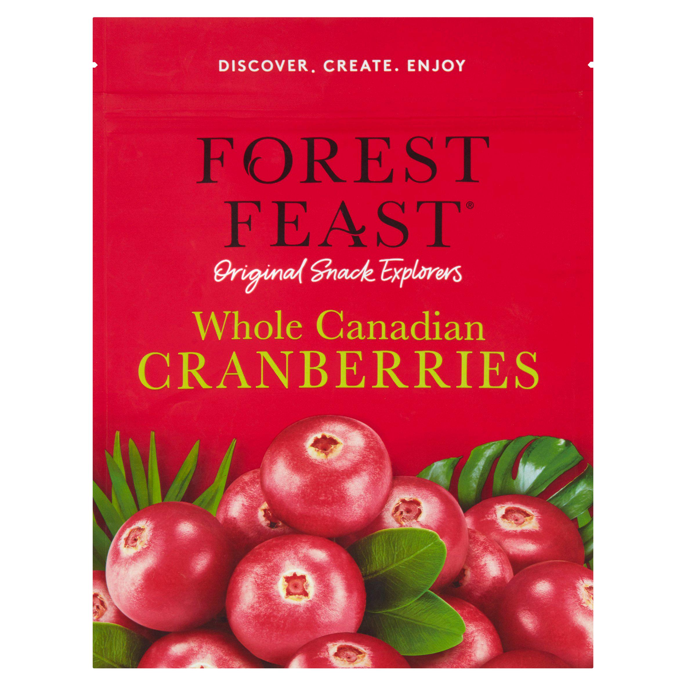 Forest Feast Whole Canadian Cranberries Dried Fruit Snack 170g