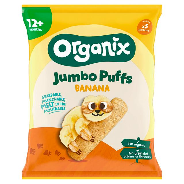 Organix Banana Weaning Wands Organic Baby Puffs 6 months+ 25g - gallery image 1