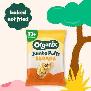 Organix Banana Weaning Wands Organic Baby Puffs 6 months+ 25g - gallery image 3
