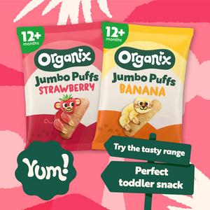 Organix Banana Weaning Wands Organic Baby Puffs 6 months+ 25g - gallery image 4
