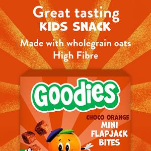 Goodies Chocolate Orange Mini Flapjack Oat Bar Bites Kids Snacks Multipack 4 x 23g - gallery image 2