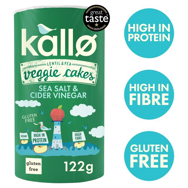 Kallo Lentil & Pea Veggie Cakes Sea Salt & Cider Vinegar 122g - gallery image 1