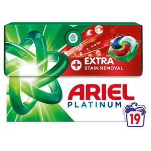 Ariel Platinum Pods Washing Liquid Capsules Extra Stain Removal 19 Washes