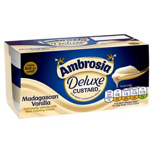Ambrosia Deluxe 2 x 120g Madagascan Vanilla Custard Dessert Snack Pots - gallery image 2