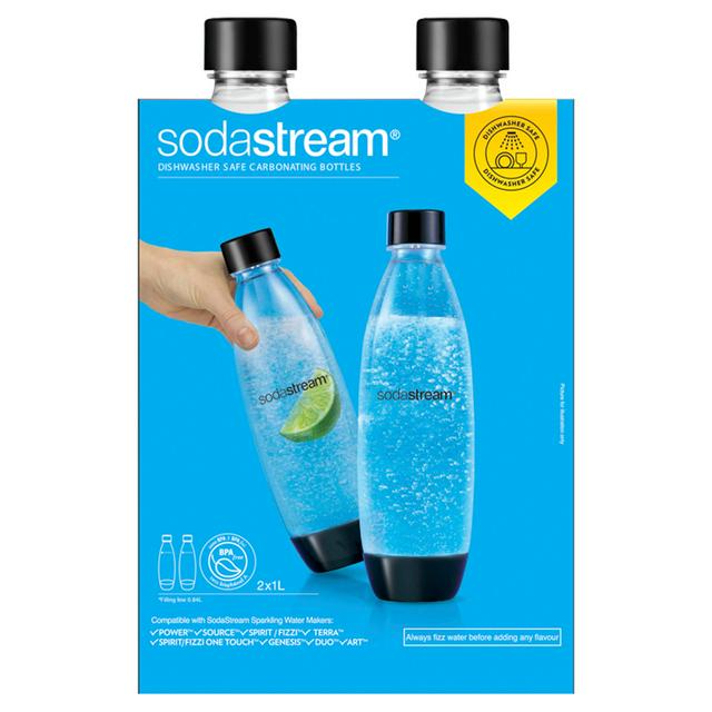 Sodastream 2 x 1L Dishwater Safe Carbonating Bottles
