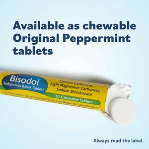 Bisodol Original Peppermint Flavour Chewable Tablets x60 - gallery image 5