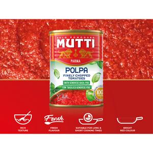 Mutti Finely Chopped Tomatoes with Basil 400g - gallery image 2