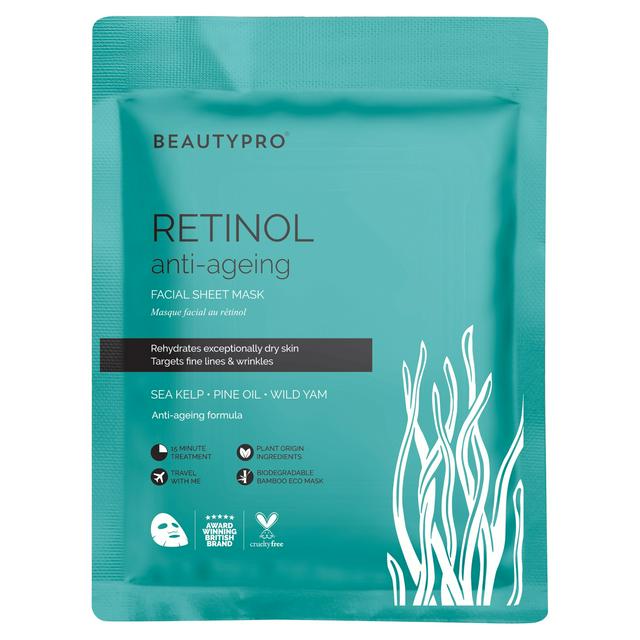 BeautyPro Retinol Anti Ageing Facial Sheet Mask 22ml