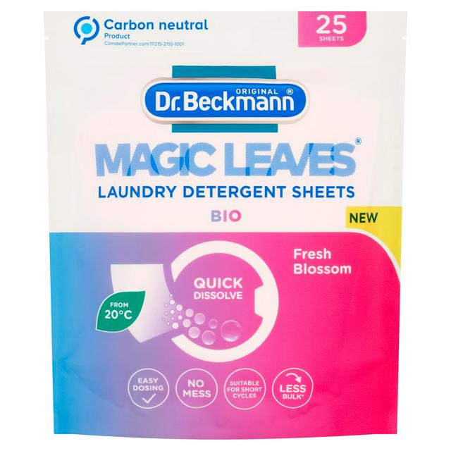 Dr. Beckmann Original Magic Leaves Laundry Detergent Sheets Fresh Blossom  Bio 25 Washes 100g