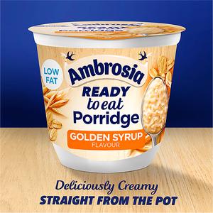 Ambrosia Ready to Eat Porridge Oat Cereal Pot Golden Syrup 210g - gallery image 3