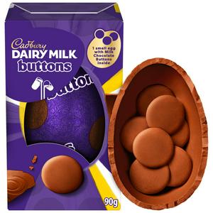 Cadbury Dairy Milk Giant Buttons Medium Milk Chocolate Chocolate Easter Egg 96g