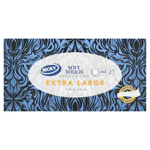 Nicky Soft Touch Gentle Facial Tissues Extra Large Twin Pack