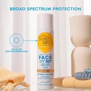 Bondi Sands Face SPF 50+ Fragrance Free Sunscreen Mist 79ml - gallery image 2