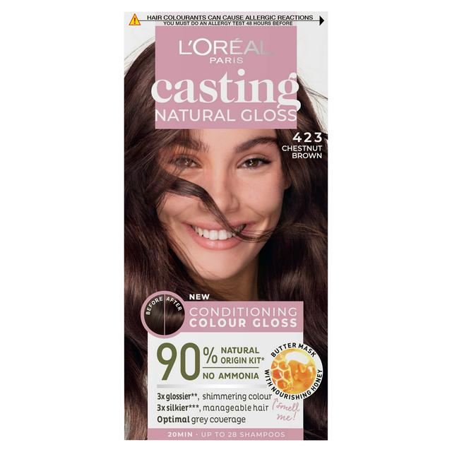 L'Oreal Paris Casting Natural Gloss Semi Permanent Hair Dye No Amonia Brown  Noisette  | Sainsbury's