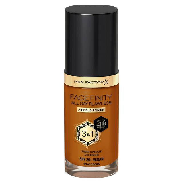 Max Factor All Day Flawless 100 Cocoa Foundation 30ml - gallery image 1