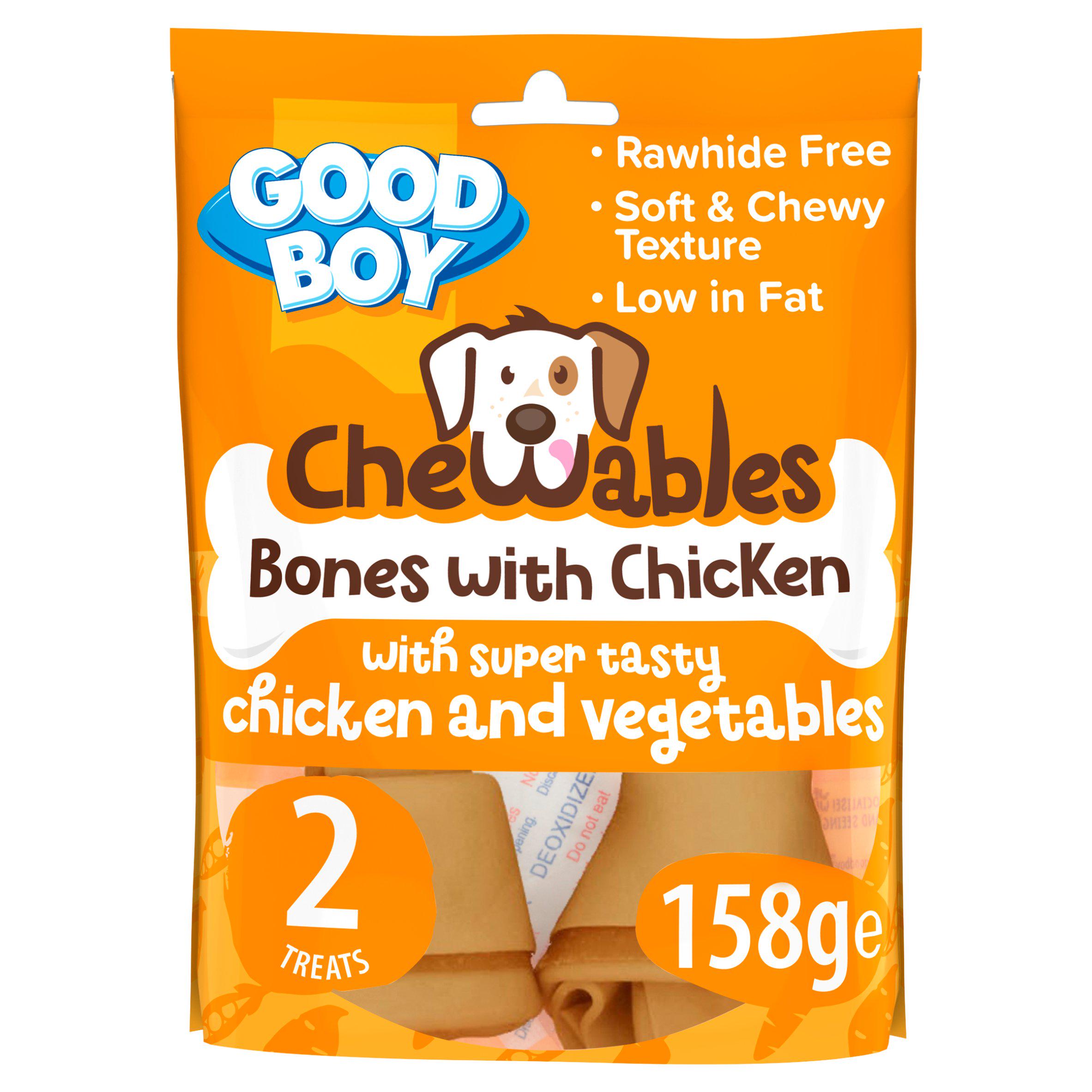 Good Boy Chewables Chicken Bone Dog Treats 158g