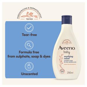 Aveeno Soothing Relief Emollient Dry Skin Baby Wash 250ml - gallery image 4