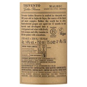 Trivento Golden Reserve Malbec Red Wine 75cl - gallery image 3