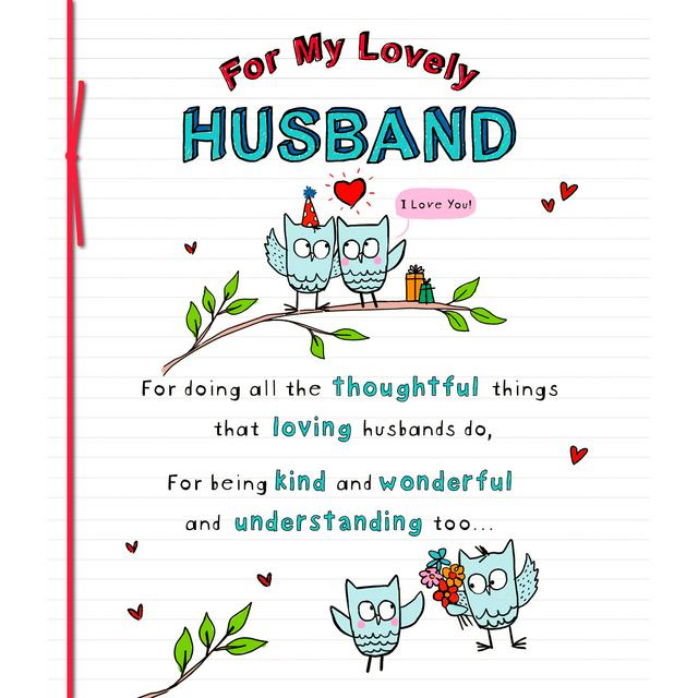 Carlton For My Lovely Husband Happy Birthday Oodles of Doodles Owl