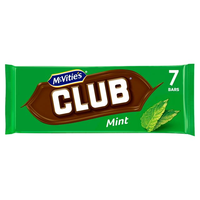 McVitie's Club Mint Chocolate Biscuit Bars 7x23g | Sainsbury's