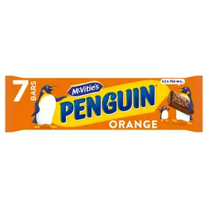 McVitie's Penguin Orange Chocolate Biscuit Bars 7x36g