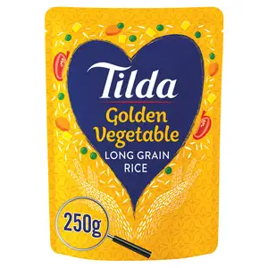 Tilda Microwave Rice Classics Golden Vegetable 250g