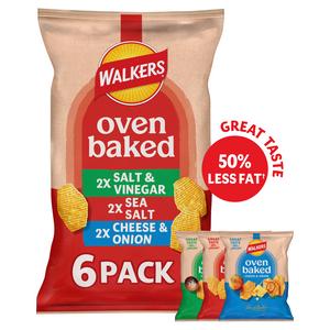 Walkers Baked Variety Multipack Crisps Snacks 6x22g - gallery image 2