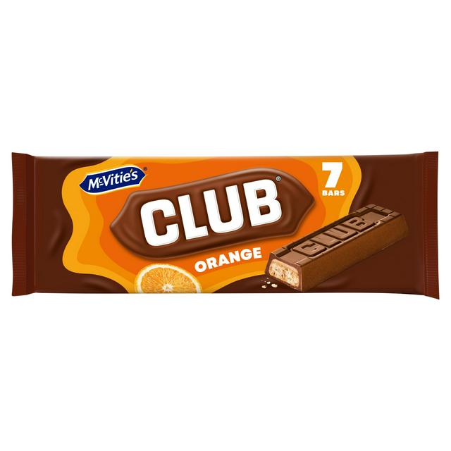 McVitie's Club Orange Biscuit Bars Multipack 7 x 22g - gallery image 1