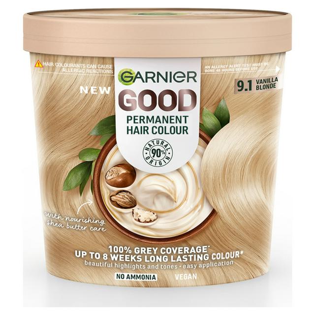 Garnier Good Permanent No Amonia & Shea Butter Formula 100% Grey Coverage 7.12 Sweet Latte Hair Dye - gallery image 1