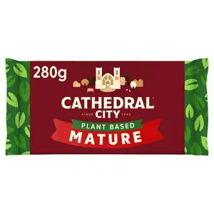 Cathedral City Plant Based Mature Cheddar Cheese Flavour Vegan Block 280g