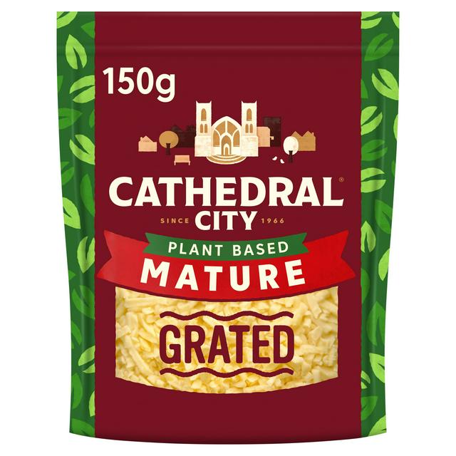 Cathedral City Plant Based Mature Cheddar Cheese Flavour Vegan Grated 150g - gallery image 1