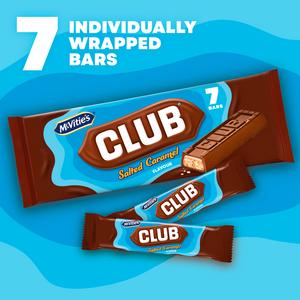 McVitie's Club Salted Caramel Flavour Biscuit Bars Multipack 7 x 22g - gallery image 2