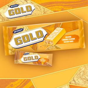 McVitie's Gold Caramel Flavour Biscuit Bars Multipack 7x18.3g - gallery image 2