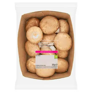 Sainsbury's Chestnut Closed Cup Vitamin D Mushrooms 300g