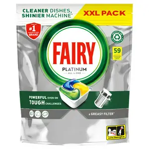 Fairy Platinum All In One Lemon Dishwasher Tablets x59