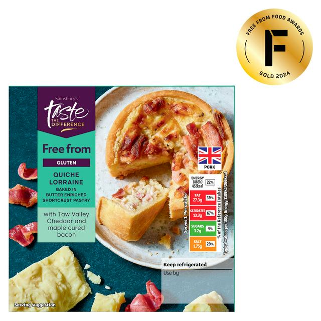 Sainsbury's Free From Quiche Lorraine, Taste the Difference 170g - gallery image 1